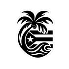 Puerto Rican Flag Palm Tree Stickers
