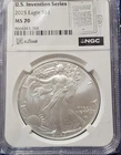 2025 1oz Silver Eagle 7K Metals US Invention Series- Ebook NGC MS70