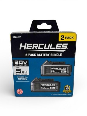 Hercules 20V 5 Ah Lithium-Ion Battery Bundle 2-Pack / HC01-2P NEW