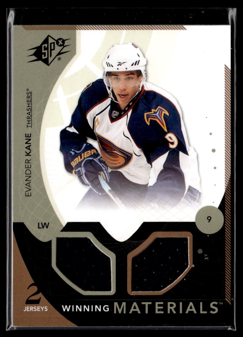 2010-11 SPx Winning Materials Dual Jersey B Evander Kane Jersey 1 color Atlanta