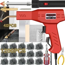220W Plastic Welder, 1200PCS Staples 40PCS Rods Plastic Welding Kit, 5 in 1 W...