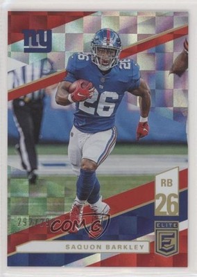 2019 Panini Donruss Elite Red 292/299 Saquon Barkley #23 0sf1