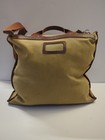 Vtg Eddie Bauer Leather Canvas Messenger Bag Carry On Weekender Travel Duffle — photo 9