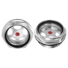 2-Pack Air Compressor Oil Sight Glass G1-1/4 Toughened Glass