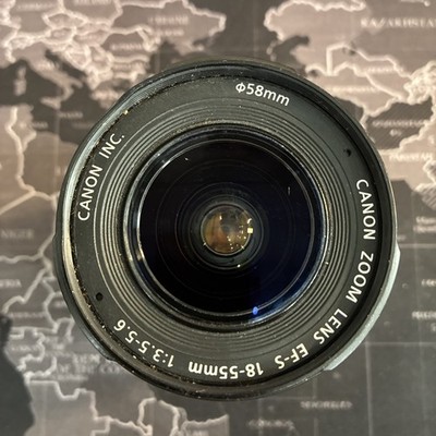Canon EFS EF-S 18-55mm Zoom Lens Digital Dslr Camera 1:3.5 - 5.6 W/ Caps And Uv 