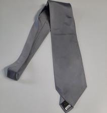 ALTEA Milano Pure Silk TIE Silver Grey Luxury Handmade in Italy