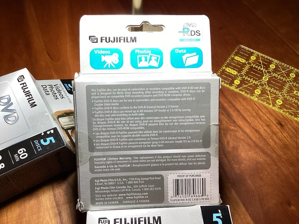 Four pPacks Of 5 DVD-RDS Fuji Film New in  Box 2.8GB 60Min 1X to 4X Double Sided - Image 3 of 3