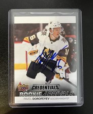 2021-22 Credentials Pavel Dorofeyev Signed Rookie Card In Person #RA-24 Vegas . rookie card picture