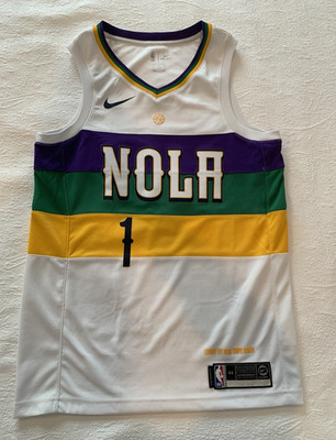 Nike New Orleans Pelicans Zion Williamson #1 White Jersey Men s 44 NBA