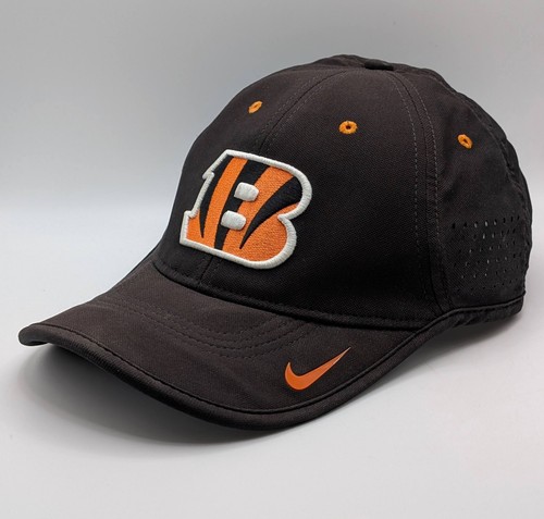 De Colección Cincinnati Bengals Nike Correa Trasera Gorra Dri Fit Legado Negro NFL Fútbol