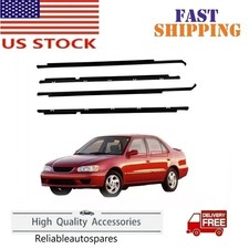 Outer Weatherstrip Door Belt Set Of 4 Fit For Toyota Corolla Le Sedan 1995-2002