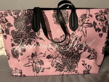 Victorias Secret Pink/Black Floral Large Tote...