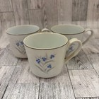 Norleans China Harmony Set of 3 Cups Floral Blue Forget Me Not Vintage Japan Tea