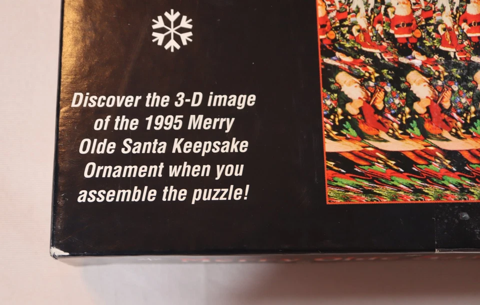 Vintage Springbok "Merry Olde Santa" 500 Piece 3D Sensations Jigsaw Puzzle - Image 2 of 4