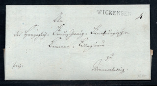 Braunschweig Vorphilatelie Brief Wickensen 5.3.1816 Bade 366