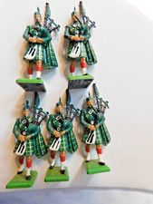 Britains Scottish Highlander Bagpiper Figures Lot of 5 Figures