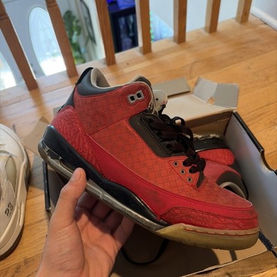 AIR JORDAN III 3 RETRO SIZE 9.5 DOERNBECHER VARSITY RED SILVER-BLACK 437536 600