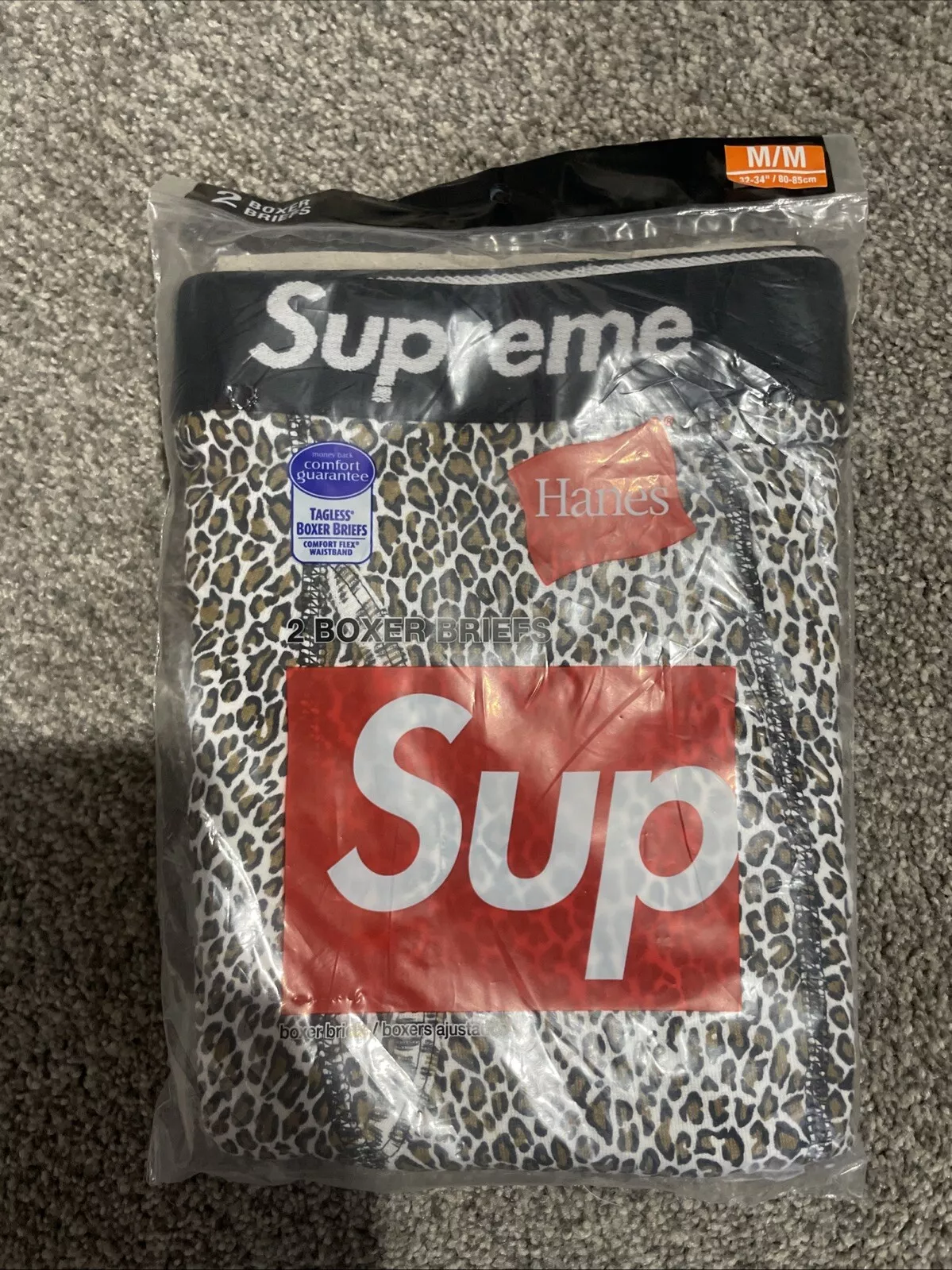 Boxer slip Supreme x Hanes NEUF   léopard   TAILLE medium (lot de 2)