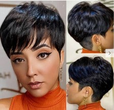 Pixie Cut Human Hair Wigs Short Pixie Wig None Lace Front Wigs Boy Cut Straight