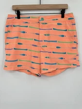 Chubbies Shorts Men’s Medium Canoe Paddle Print Mesh Sheer Lined 5.5” Inseam