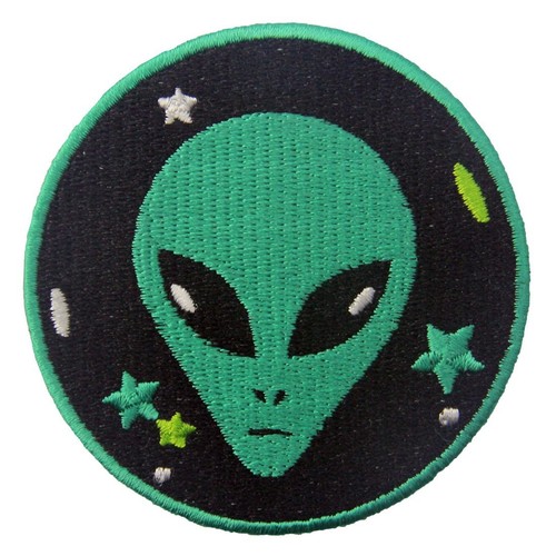 Embroidered Iron Sew On Patches appliques Alien UFO design Jeans patch 7-pack - Picture 3 of 8
