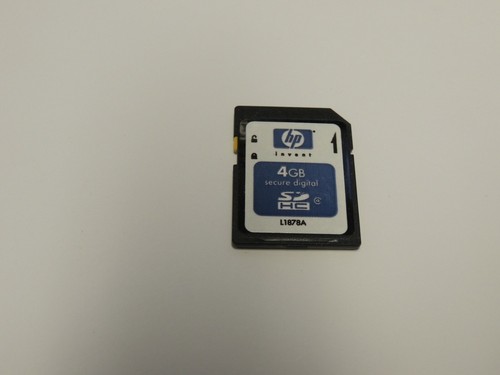 Scheda di memoria originale HP 4 GB SDHC - Classe 4 - L1878A - SD-K04G - Made in Japan - Foto 1 di 2