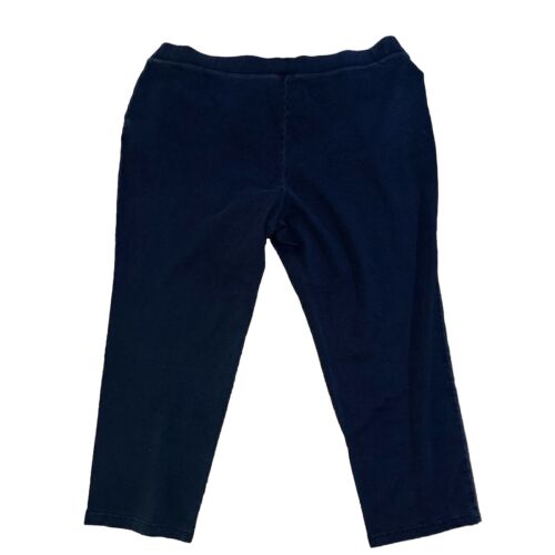 NWT Pure J Jill Slim Leg Pull On Blue Jeans Straight Indigo Womens 4X Everyday - Picture 3 of 10