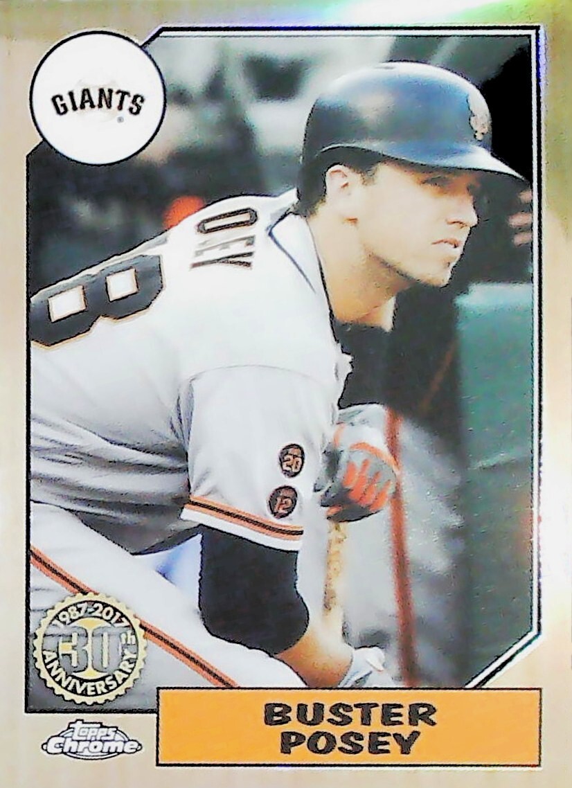 2017 Topps Chrome #87T-6 Buster Posey 30th Anniversary 1987 Retro Refractor