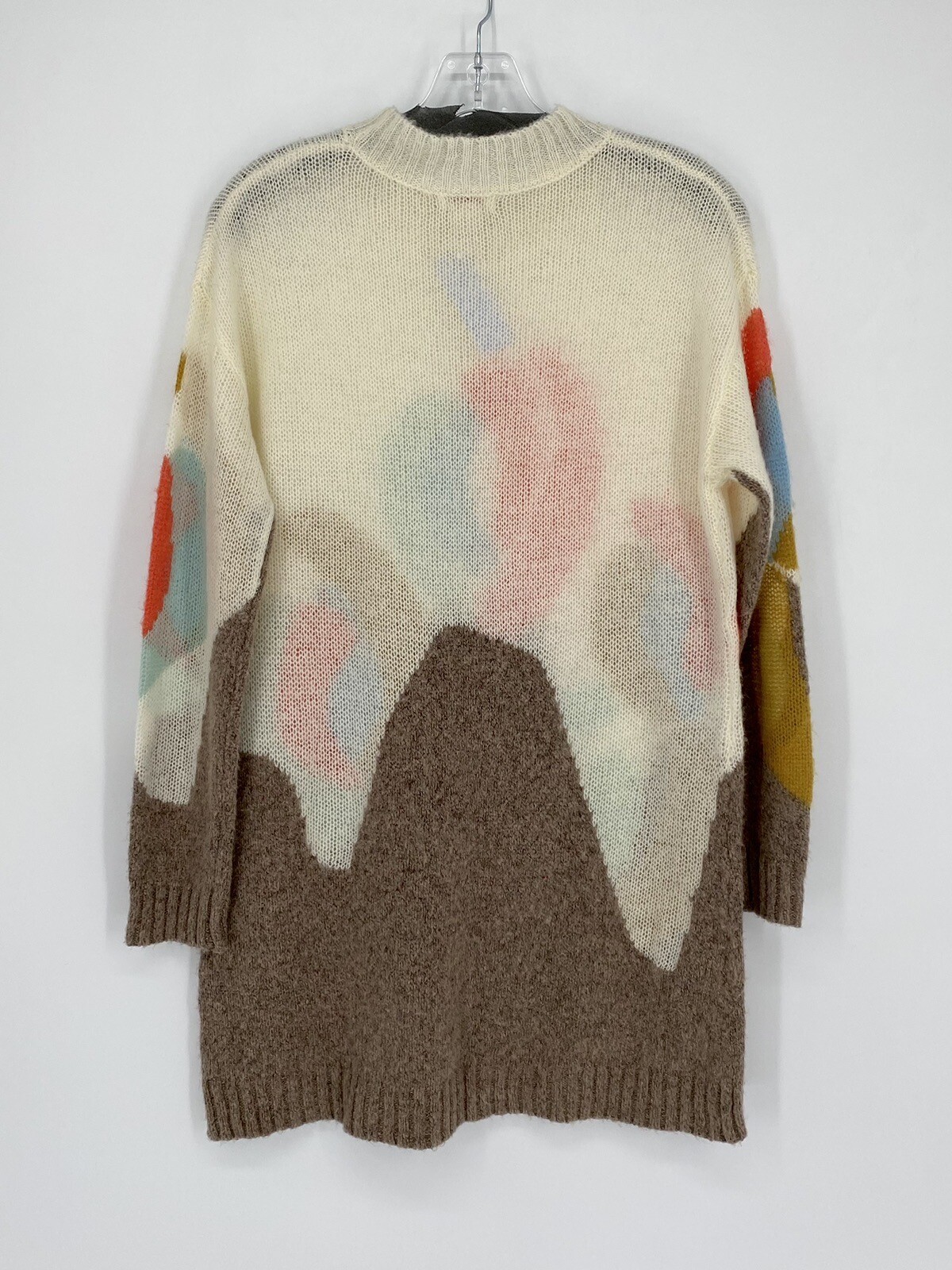 Sundance Beige Multicolor Pattern Wool Blend Pull… - image 2