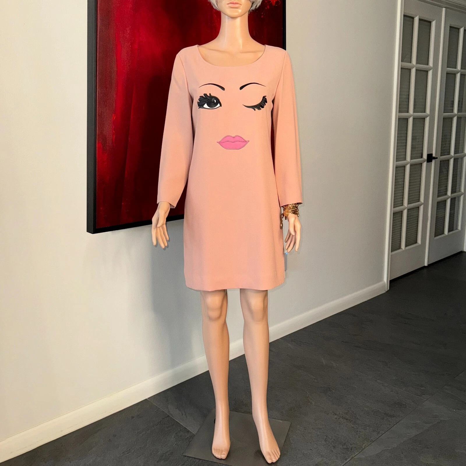 Abito ammiccamento rosa blush MOSCHINO CHEAP AND CHIC taglia 8 stile indossato da Kylie Minogue