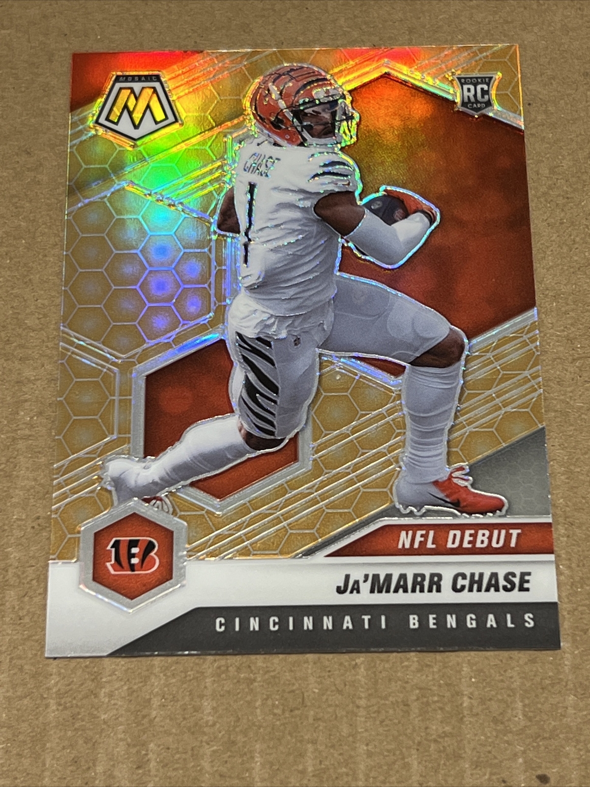 2021 Panini Mosaic Ja’Marr Chase Rookie NFL Debut. Honeycomb