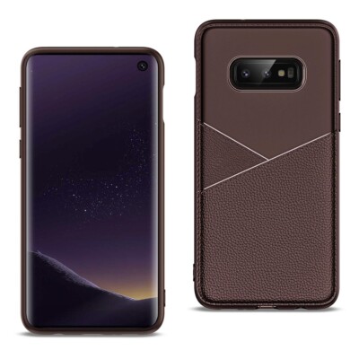 For Samsung Galaxy S10e Case Leather TPU Flexible Soft Protect Cover Brown