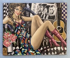 ELENA KHMELEVA b1966 ABBA großes original signiertes Leinwand Ölgemälde voulez vous