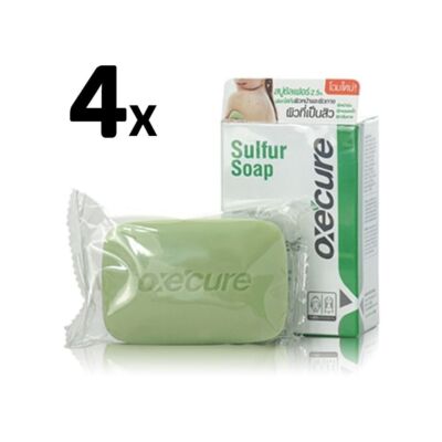 4x Oxe'Cure Schwefelseife Gesicht Körper 30 g Clean Reduce Akne-Behandlung...