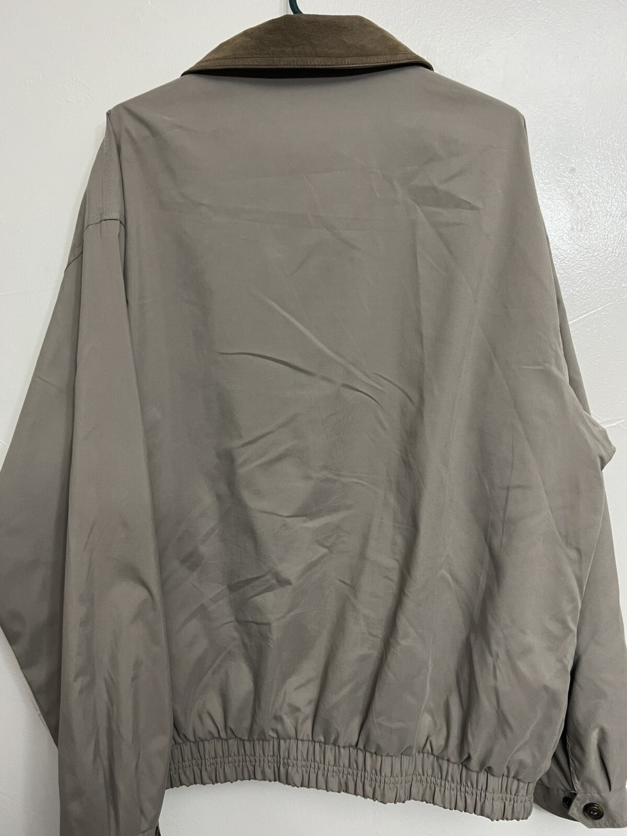 Members Only Microfiber Full Zip Snap Button Jacket Men`s