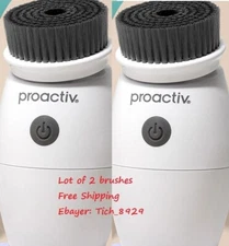 2 Proactiv Pore Cleansing Brush Charcoal Infused Face Brush 360 Rotation NEW