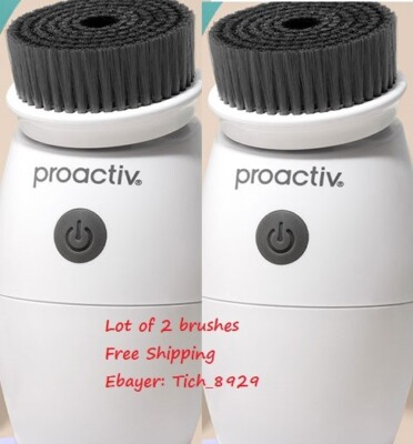 2 Proactiv Pore Cleansing Brush Charcoal Infused Face Brush 360 Rotation NEW