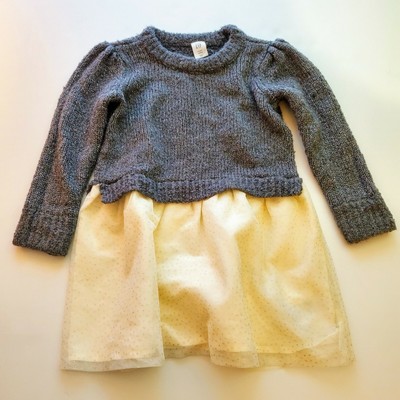 toddler sweater dress with tulle