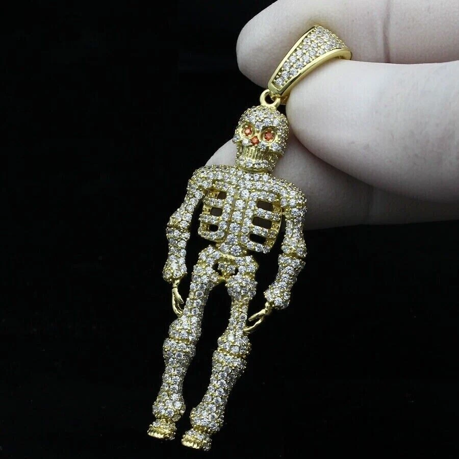 Gold skeleton best sale pendant