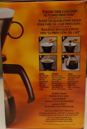 Melitta 10 Cup Pour Over Brewer Coffee Maker With Filters - Picture 2 of 3