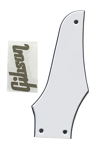 White Guitar Pickguard For Gibson Firebird Non-Reverse"Logo"Truss Rod Cover