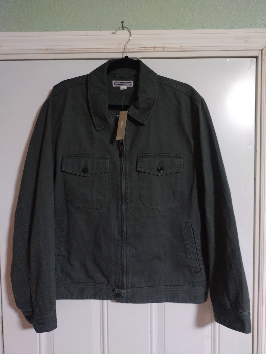 美品 wallace and barnes ミリタリージャケット 黒 Sサイズ WALLACE & BARNES x J.CREW jacket Military Style Canvas Sz L