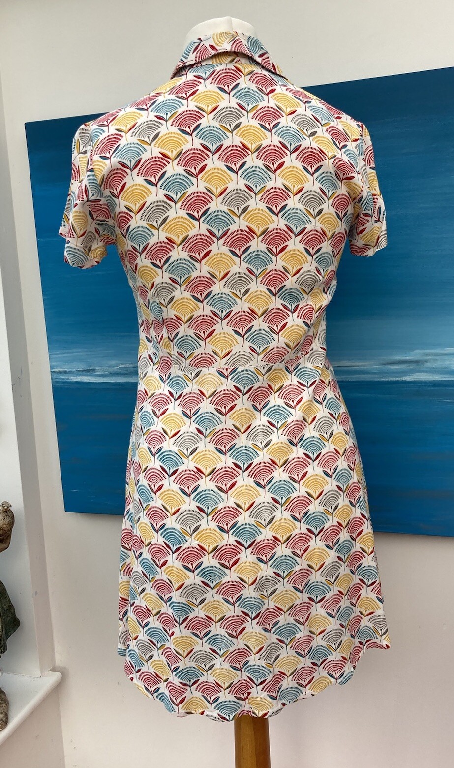 IUKO Mini Shirt Dress Multicoloured Abstract Floral Print Size Small / UK 8-10 image 5