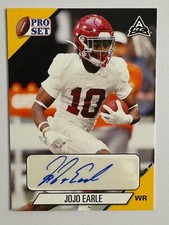 JoJo Earle 2021 Leaf Pro Set College GOLD YELLOW RC AUTO TCU Horned Frogs