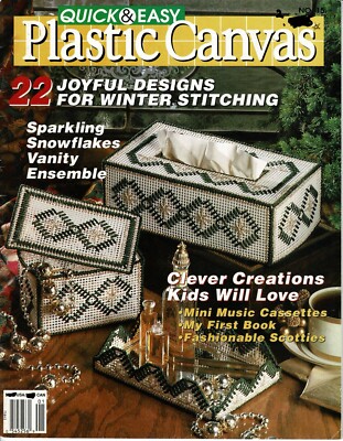 Quick & Easy Plastic Canvas Magazine 22 Sampler Patterns December January 1992