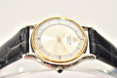 Near MINT] SEIKO CREDOR 5A70-0610 18KT Quartz Stainless Analog