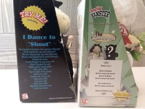 PAIR OF DANCING HAMPSTERS-HAMSTERETTE 2003, GRADUATION 2002 UNOPENED GEMMY - Picture 10 of 12