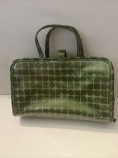 Kate Spade nuova. Astuccio cosmetico da viaggio poka verde punti e quadrati