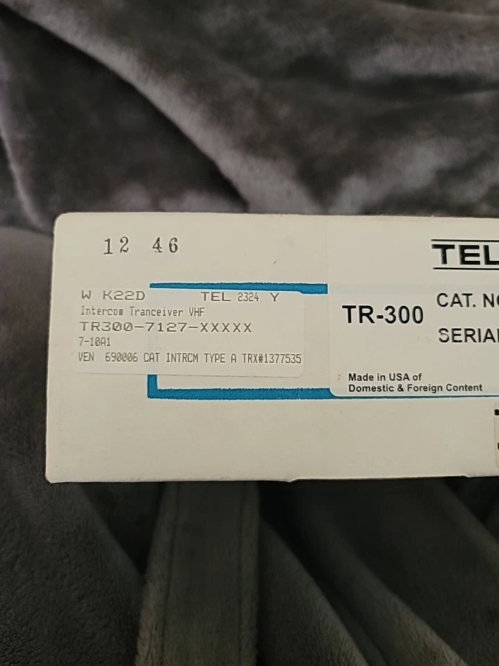 Telex TR-300 RadioCom VHF Wireless Radio System Beltpack VHF Trasceiver - Image 2 of 4