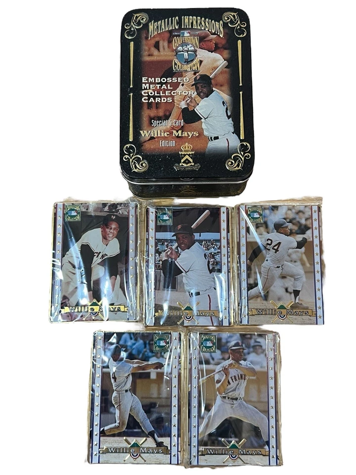 Tarjetas de coleccionista de metal en relieve impresiones metálicas de cubierta superior Mantle & Mays Foto 2 de 4